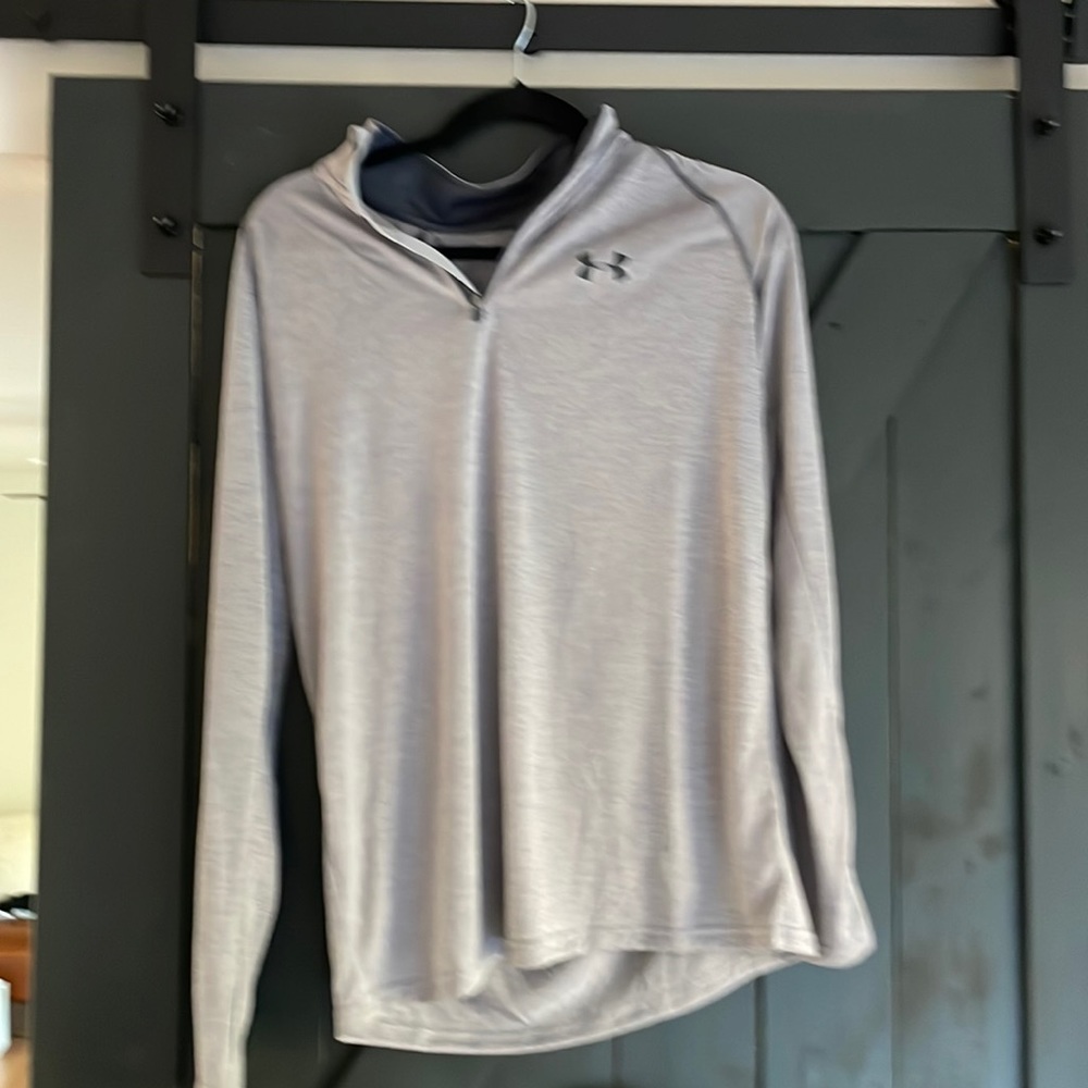 Under armor long sleeve zip up grey size SM brand new